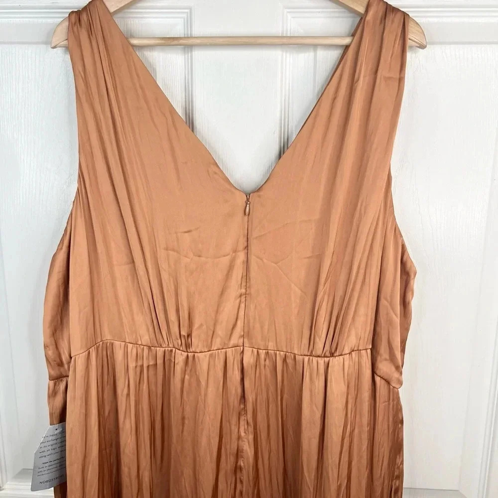 Maggy London Women's Plus Size 24W Empire Waist Maxi Dress in Dessert Sand - Picture 7 of 12